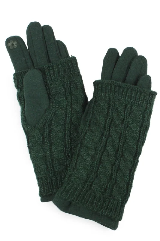 3 in 1 Cable Knit Gloves