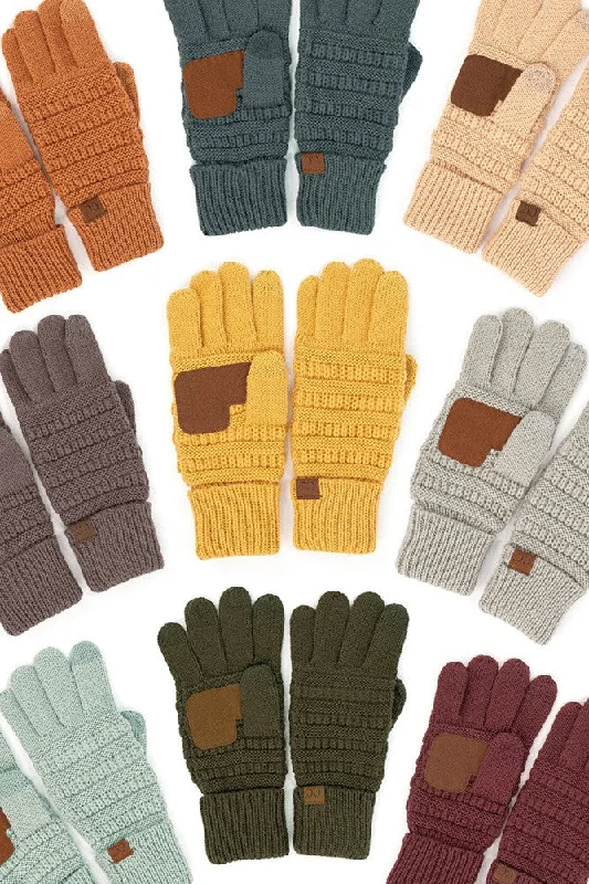 C.C Knitted Touch Screen Compatible Gloves