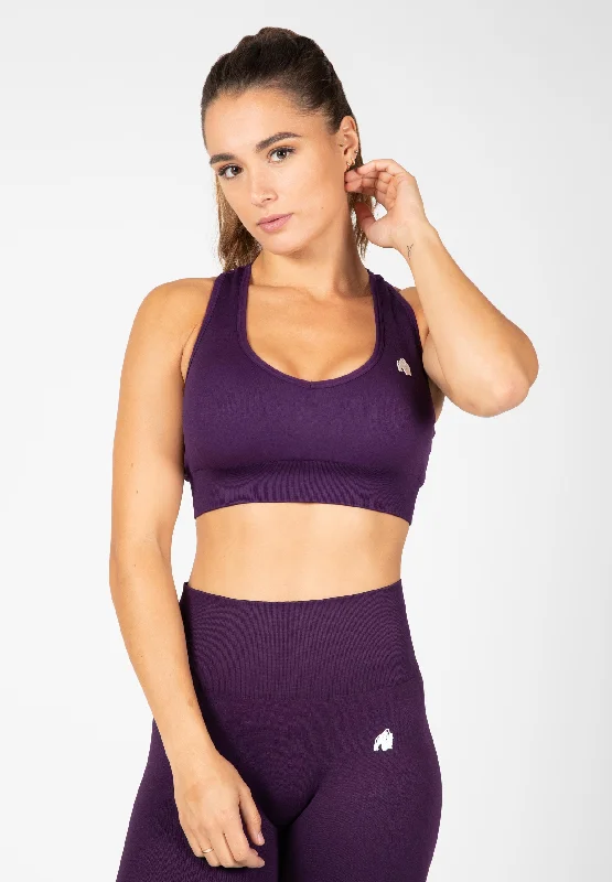 Neiro Seamless Sports Bra - Purple