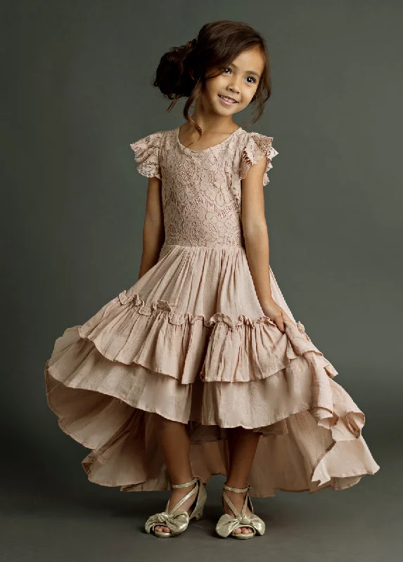 Lacy Petticoat Dress in Desert Shell