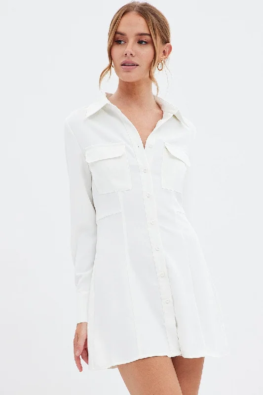 White Shirt Dress Long Sleeve