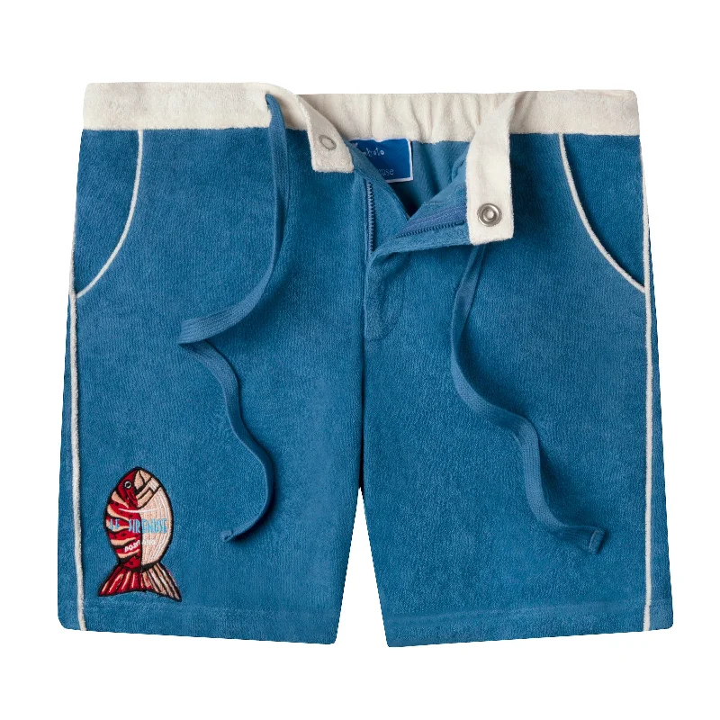 'Le Sirenuse' Pop-On Shorts (Mediterranean Blue)