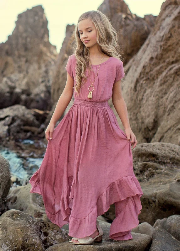 Briley Dress in Dusty Rose