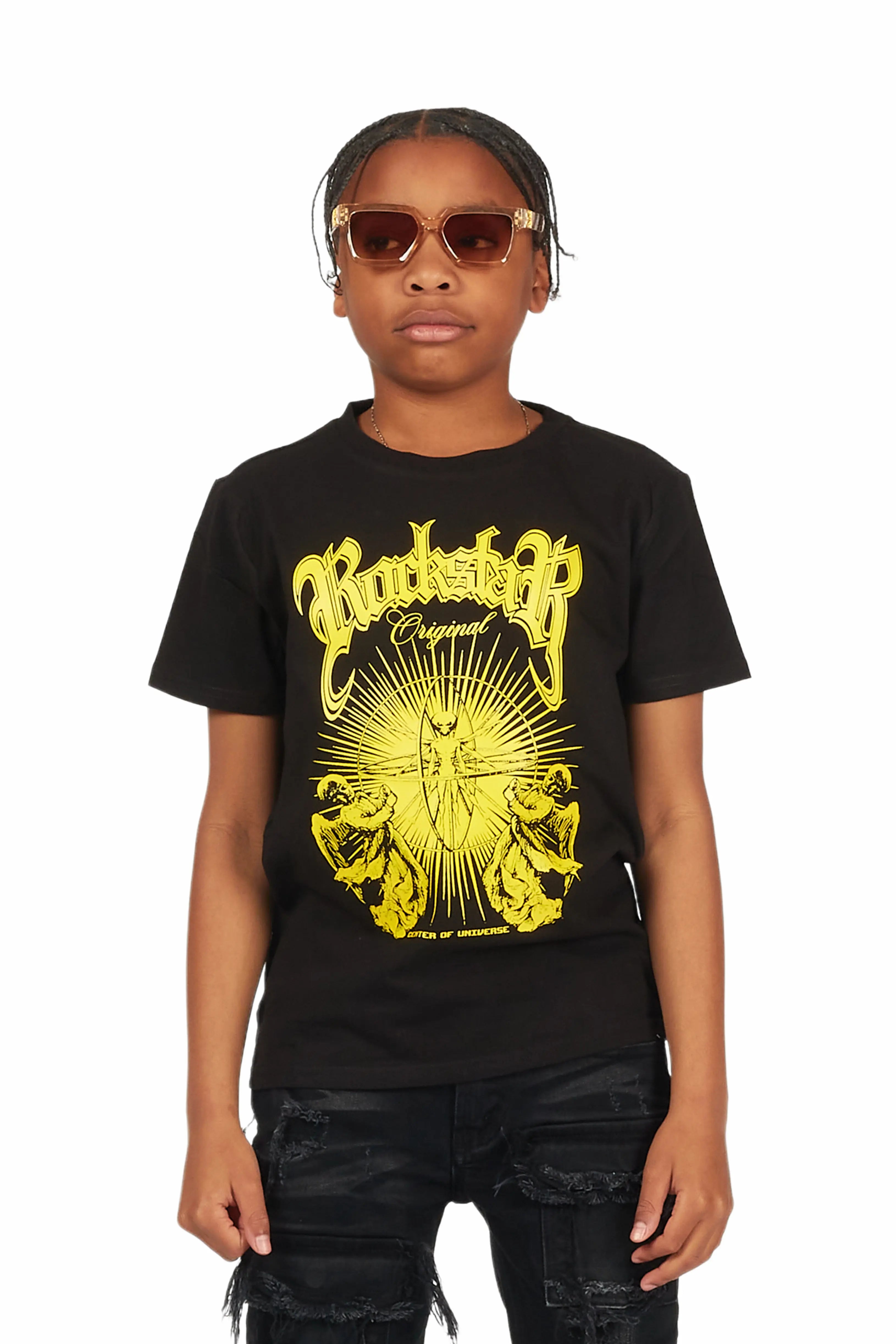 Boys Xaloc Black Graphic T-Shirt