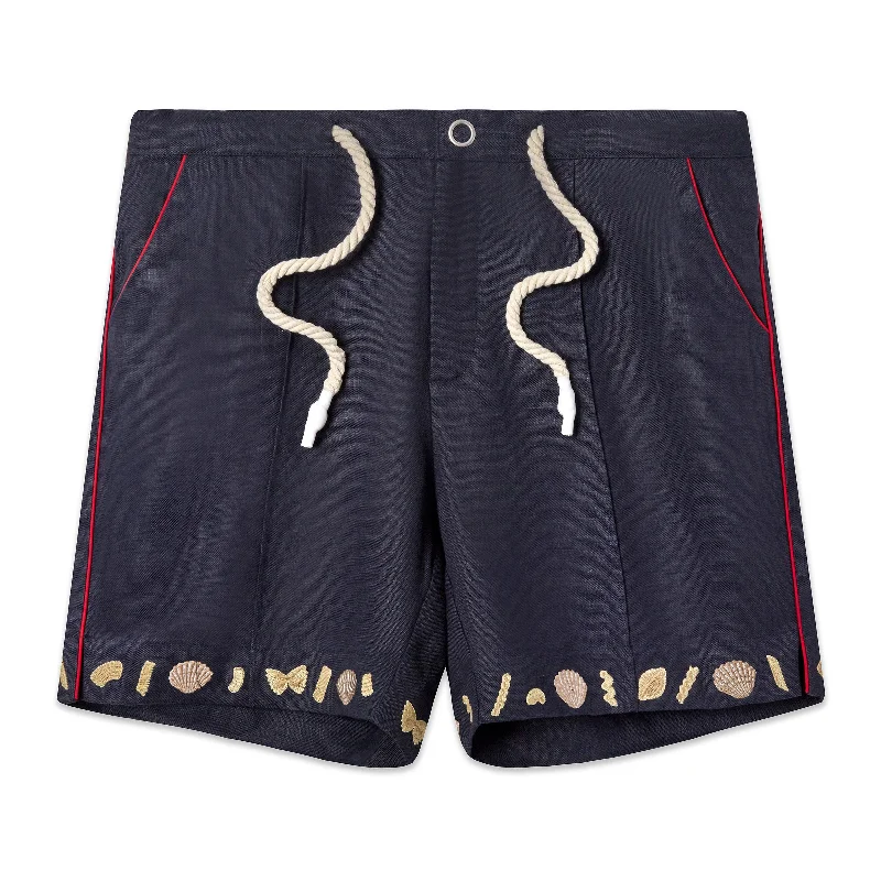 'Vongole!' Cabana Shorts (Navy)