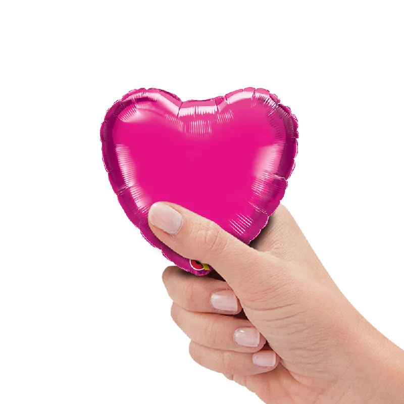 4 inch MINI HEART - MAGENTA (AIR-FILL ONLY)