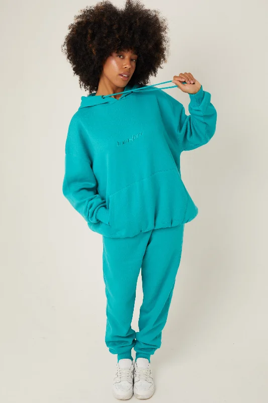 Essential Oversized Fleece Tracksuit - Baltic