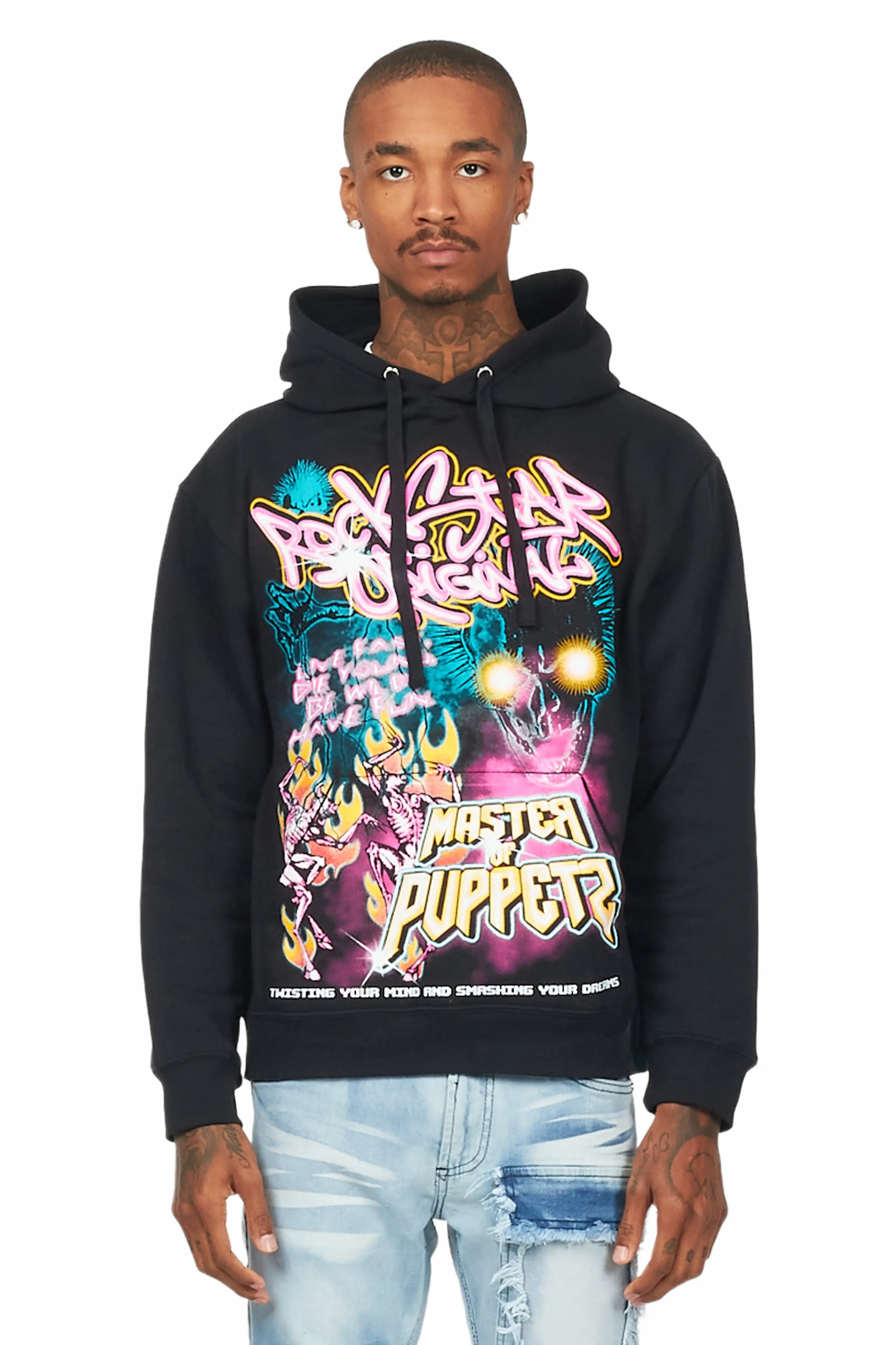 Niko Black Graphic Hoodie