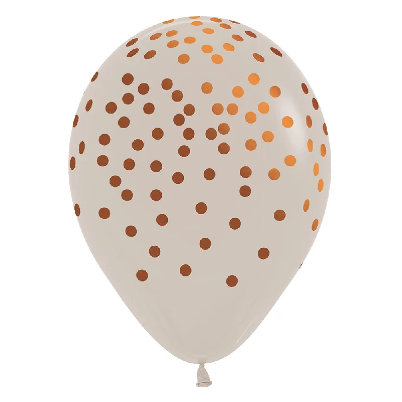 11 inch SEMPERTEX COPPER CONFETTI - DELUXE WHITE SAND