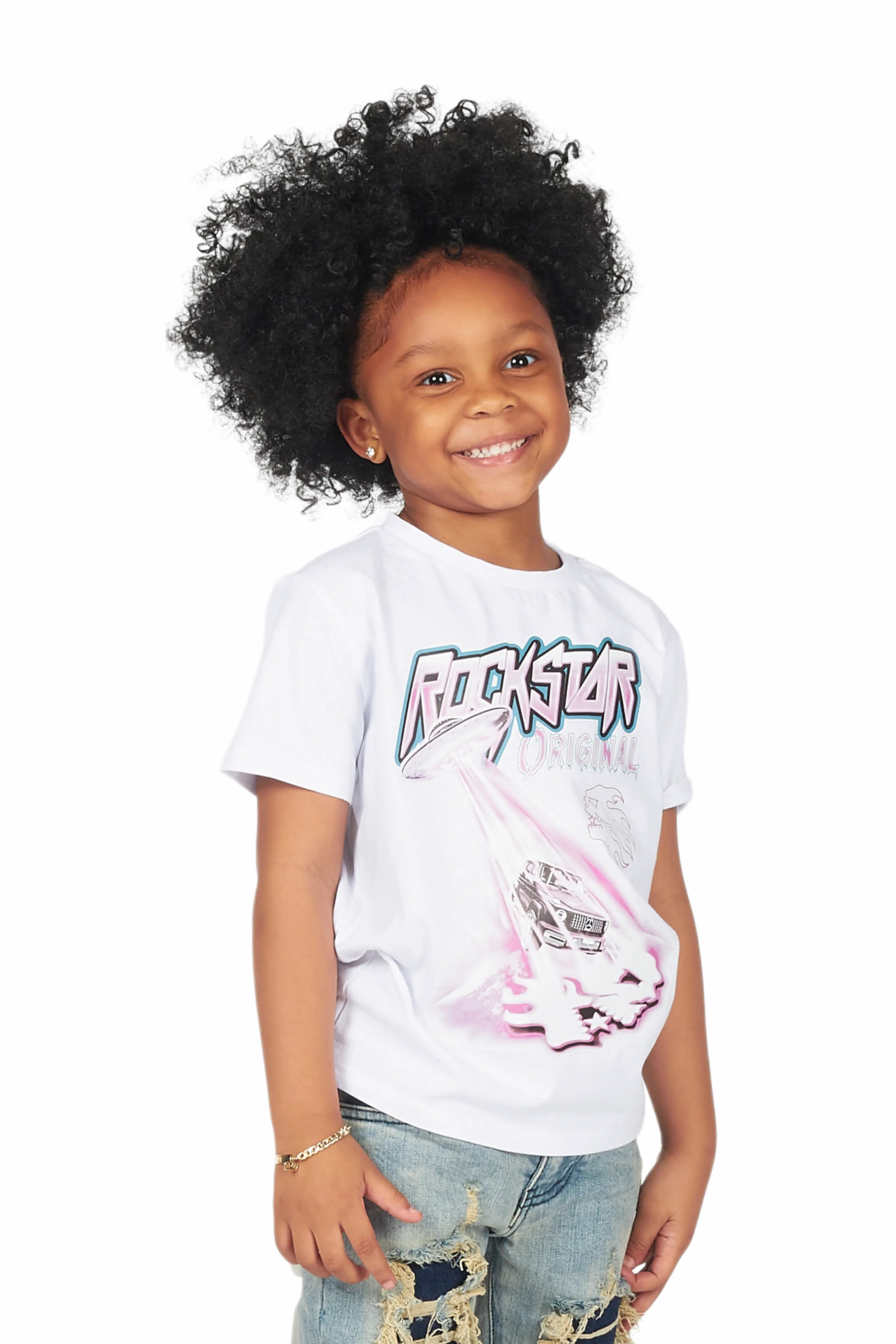 Girls Manaia White Graphic T-Shirt