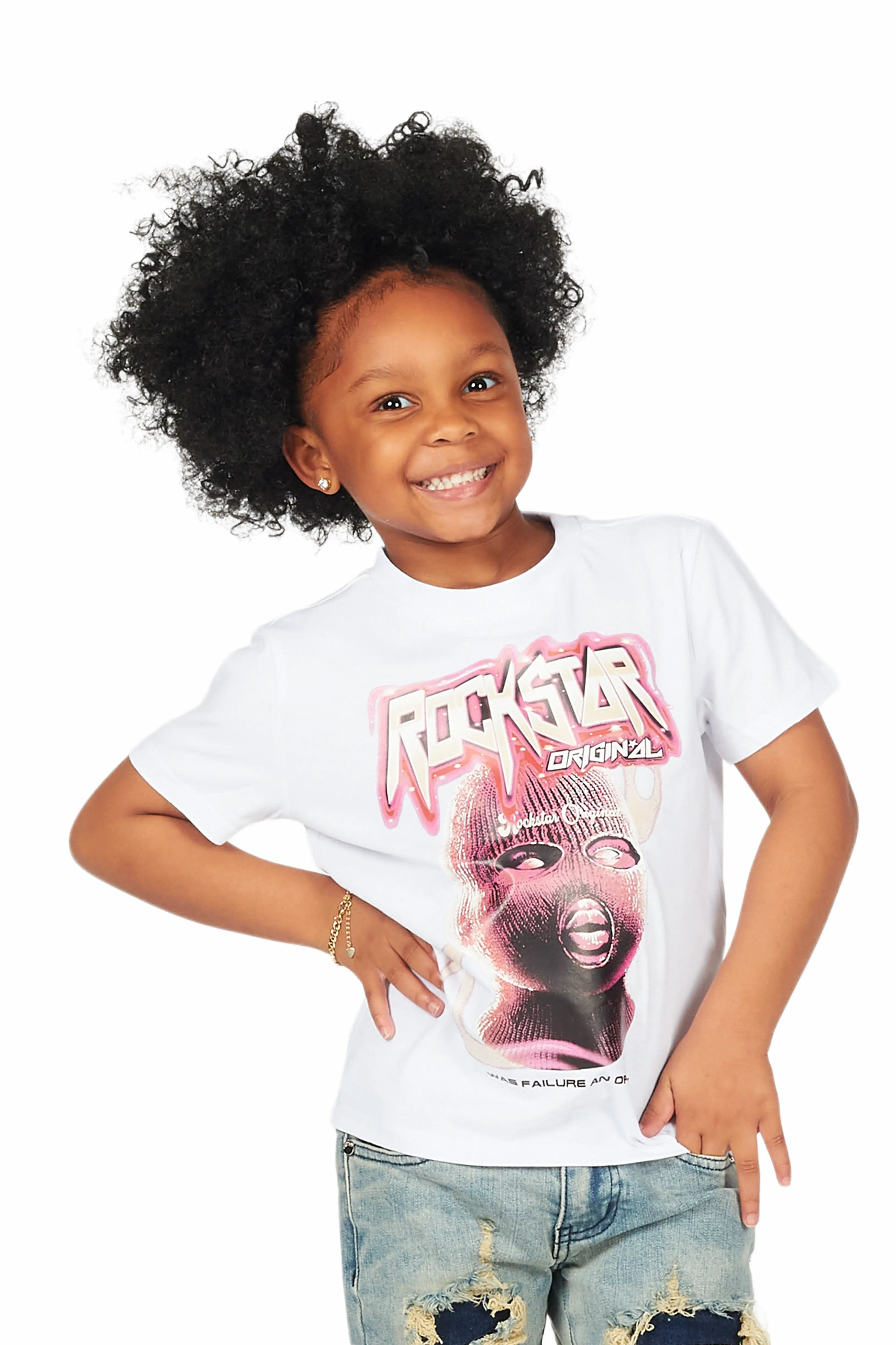 Girls Karasi White Graphic T-Shirt