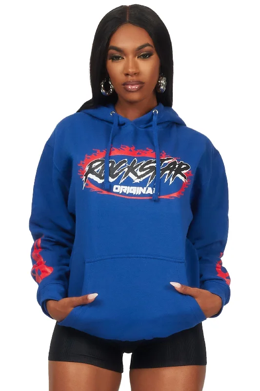 Aviana Royal Blue Oversized Hoodie