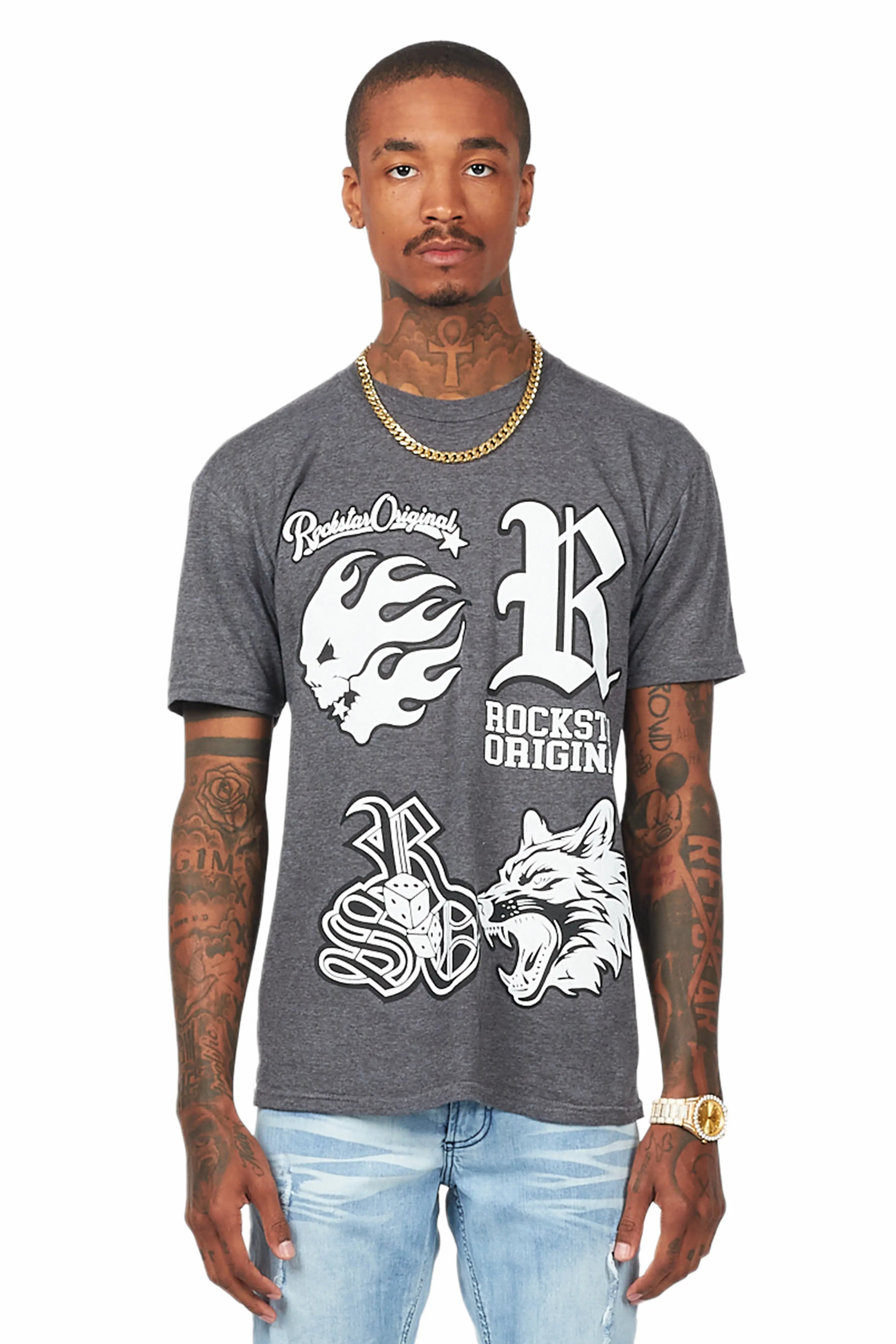 Fagan Heather Charcoal Graphic T-Shirt