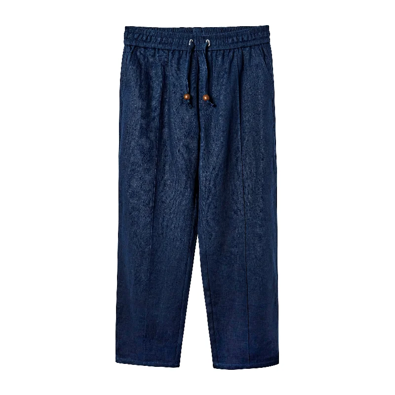 Easy-Going Pants (Navy Linen)