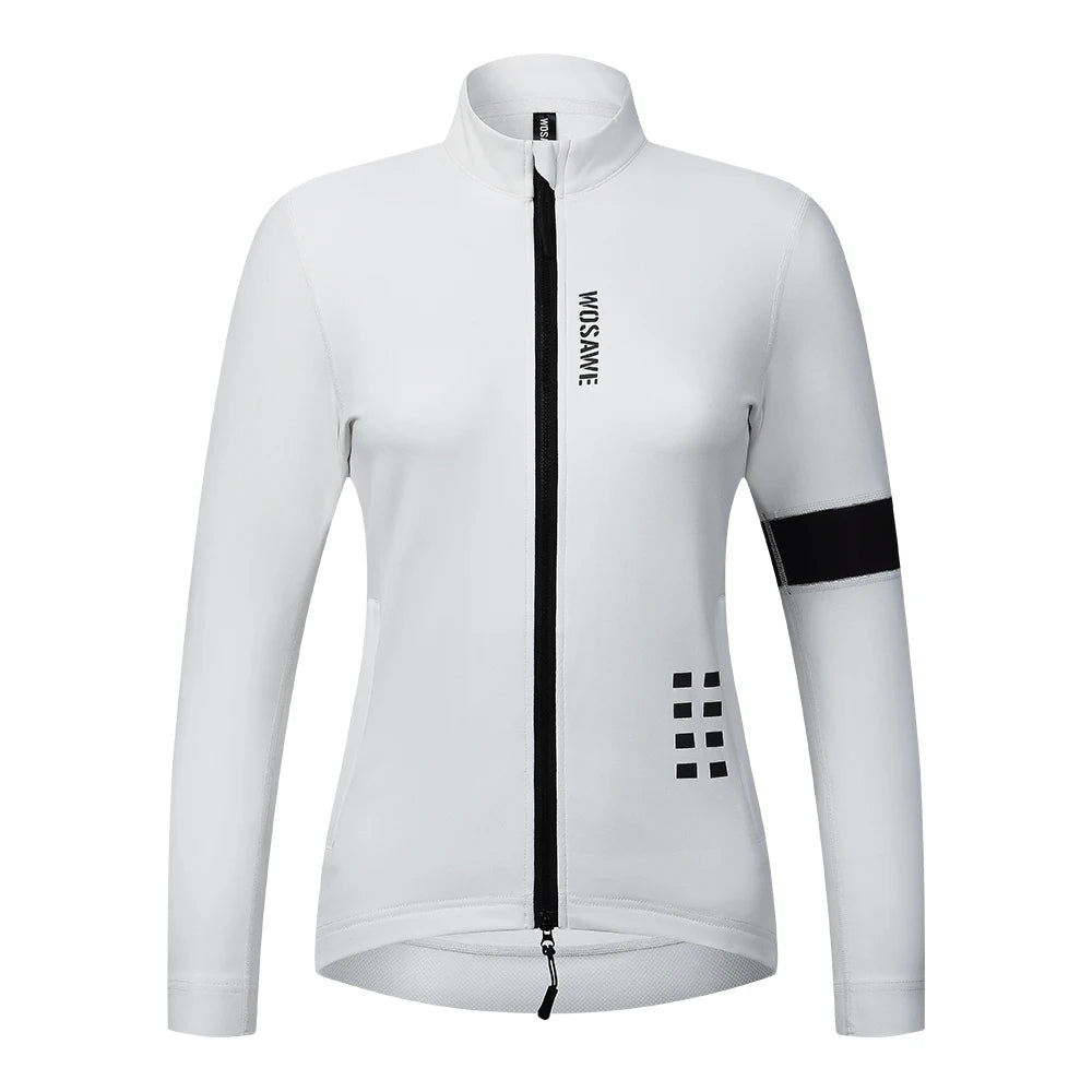 Women Cycling Jerseys Winter Thermal Fleece Long Sleeve Coat Riding Bike Jacket Ropa Ciclismo Cycling Gym Clothes