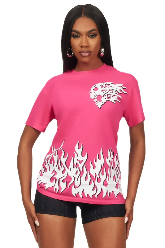 Cordajah Pink Oversized T-Shirt