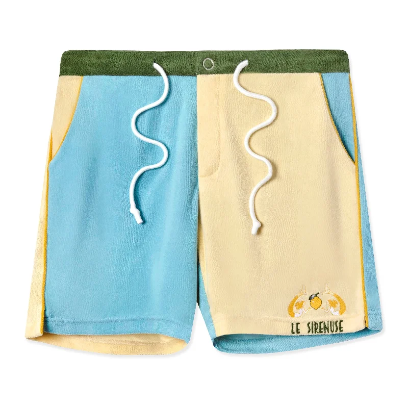 'Le Sirenuse' Limoncello Cabana Shorts (Color Block)