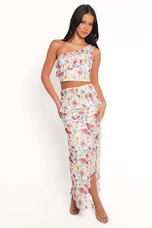 Acaia Skirt Set - Red Floral