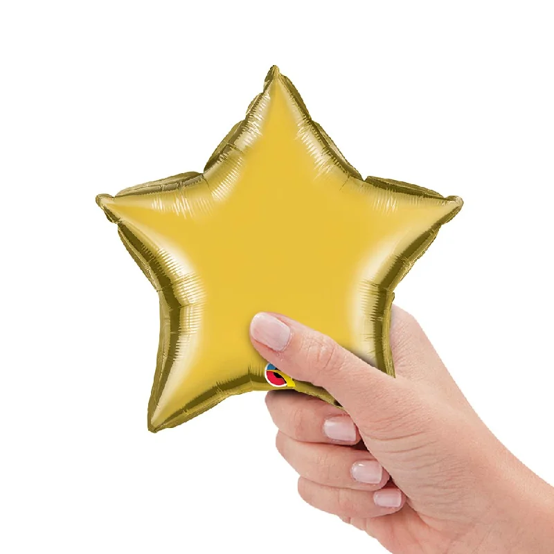 9 inch STAR - METALLIC GOLD (AIR-FILL ONLY)