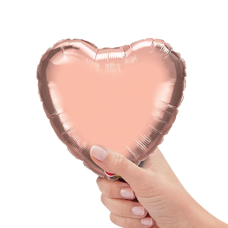 9 inch HEART - ROSE GOLD (AIR-FILL ONLY)