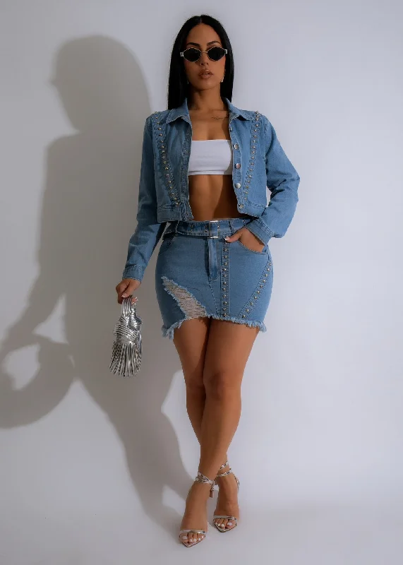 My Remedy Denim Skirt Set