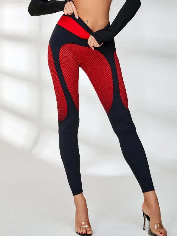 ❤ZASUWA Female Pop Style Contrast Color Leggings