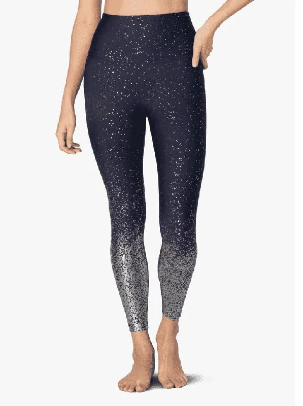 Navy Nocturnal Glitter Ombré Leggings