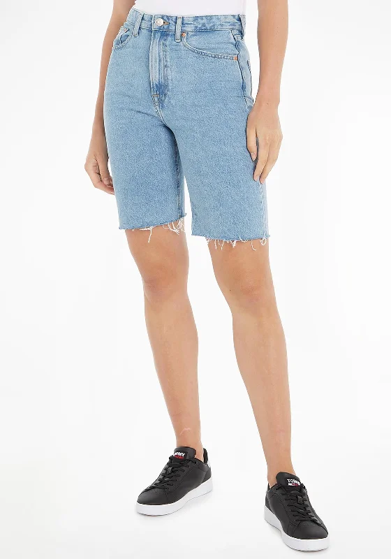 Tommy Jeans Womens Harper Bermuda Shorts, Light Denim