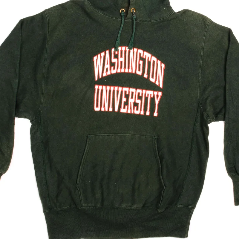 VINTAGE CHAMPION REVERSE WEAVE WASHINGTON UNIVERSITY HOODIE SWEATSHIRT 1990-MID 1990’s SIZE LARGE MADE IN USA