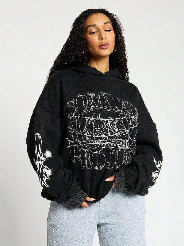 SUMWON WOMEN Oversized Graphic Print Hoodie