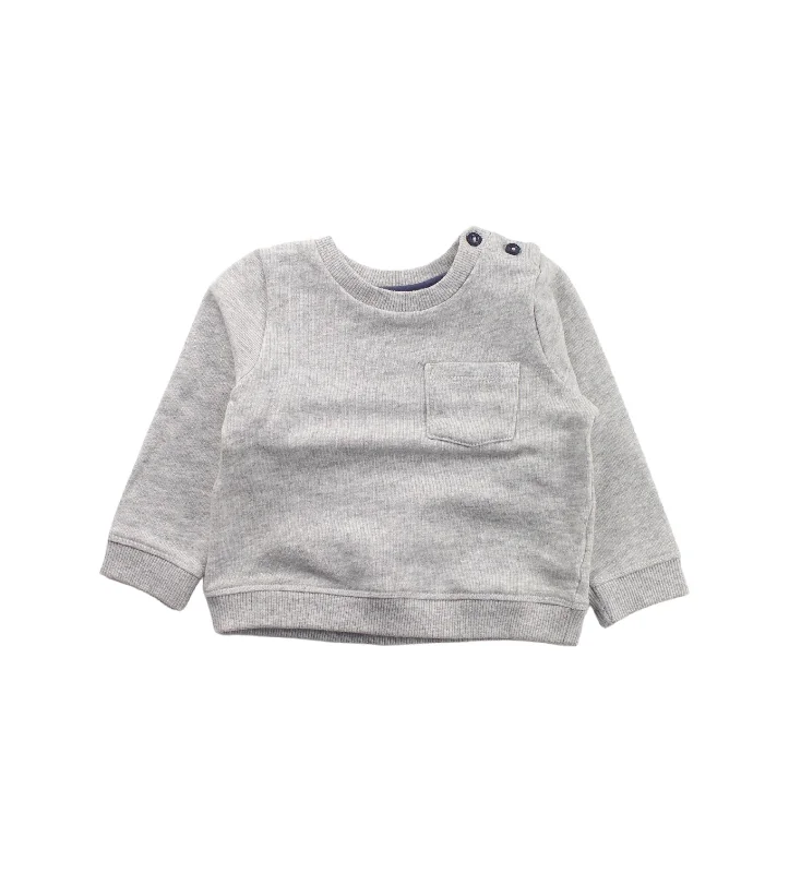 The Little White Company Buttoned Sweatshirt 6-12M