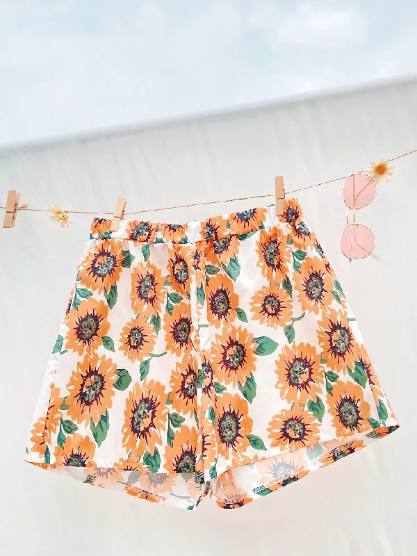 Boho Floral Natural Women Shorts