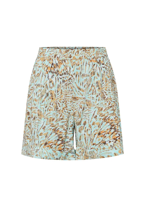 Ichi Kassy Sketch Print Shorts, Eggshell Blue