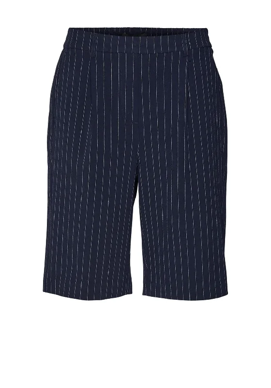 Vero Moda Pinstripe Shorts, Navy Blazer