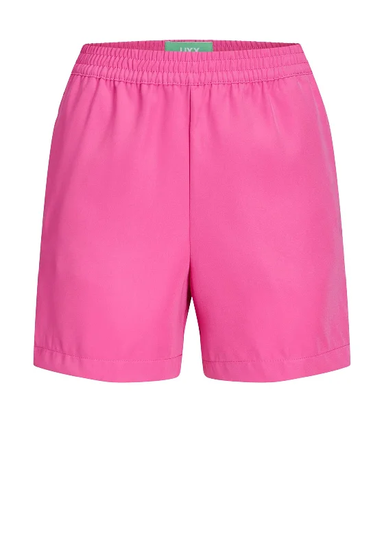 JJXX Poppy High Waist Shorts, Carmine Rose