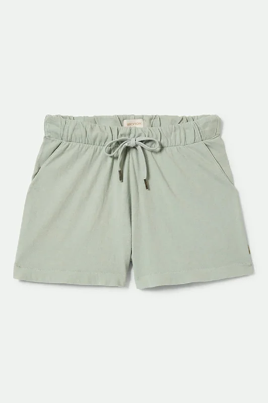 Carefree Organic Garment Dyed Lounge Short - Sage Green