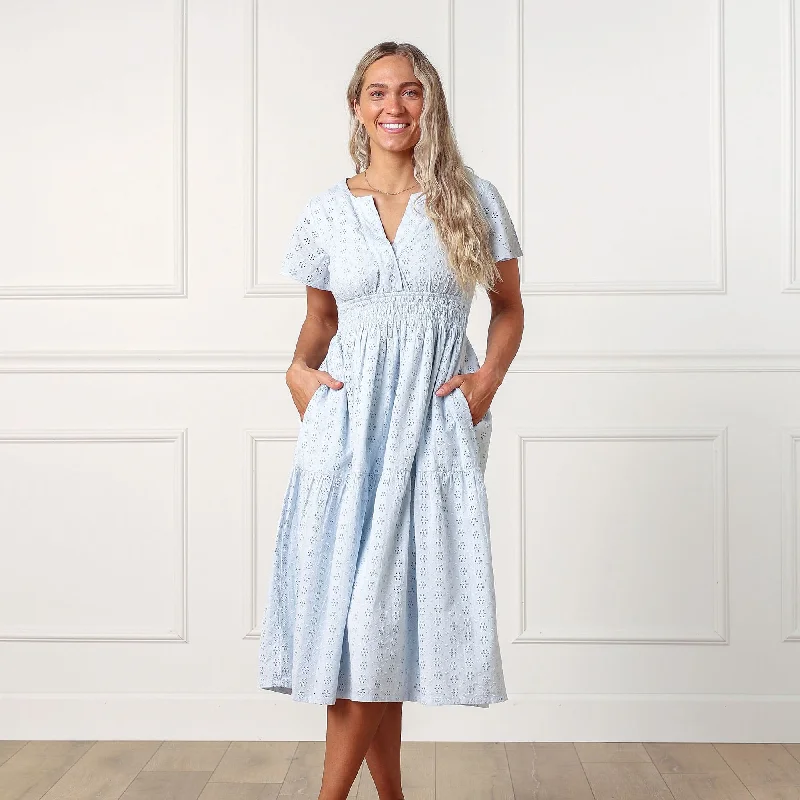 Tiered Organic Eyelet Dress