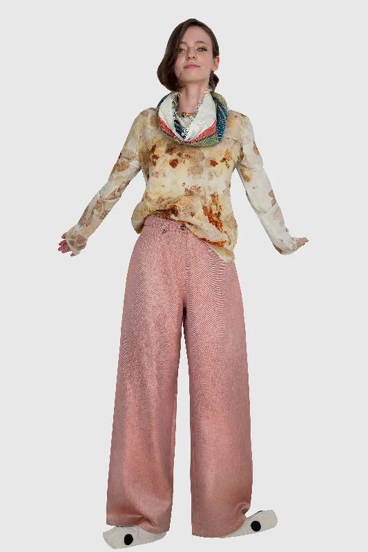 Pink Cinnamon Trousers - Silk