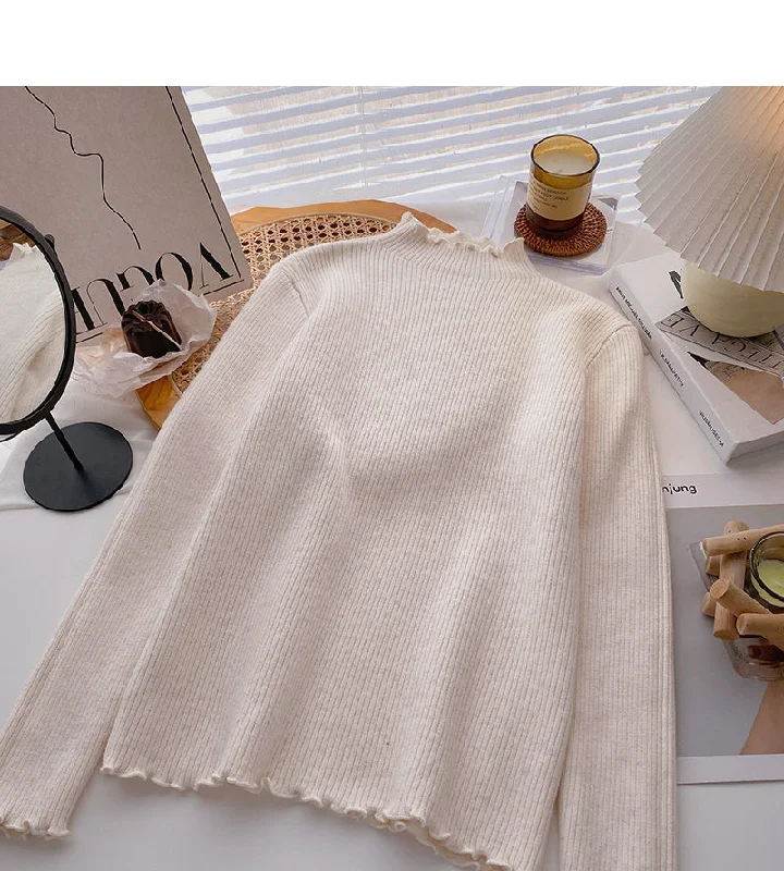 Cashmere sweater thin bottomed top 6500