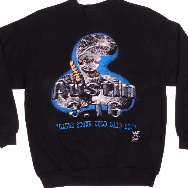 VINTAGE WWF STONE COLD STEVE AUSTIN 3:16 SWEATSHIRT 1998 SIZE LARGE