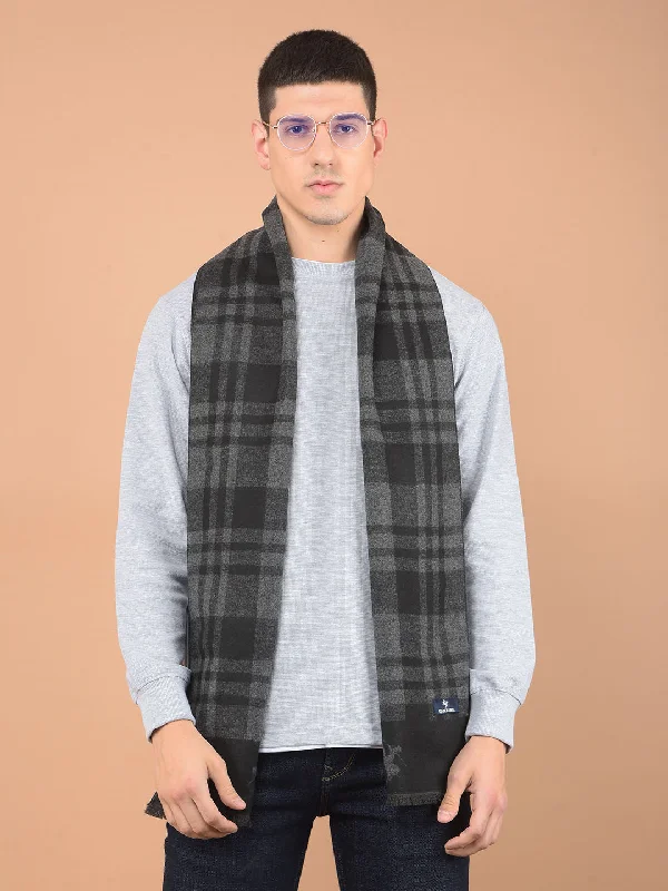 Men's Checkered Black Fashion Muffler