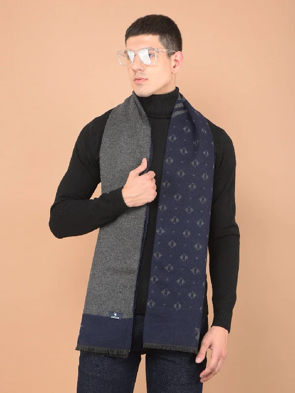 Men's Printed Blue Fashion Muffler