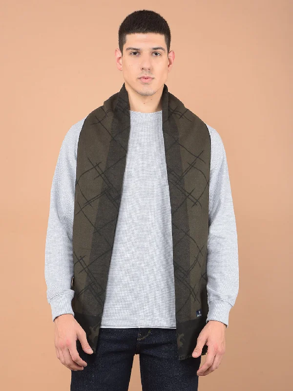 Men's Printed Green Fashion Muffler