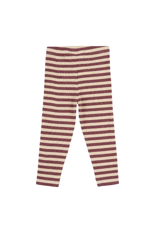 The New Siblings - Tnsfro Uni Rib Leggingstns5800 - Crushed Berry